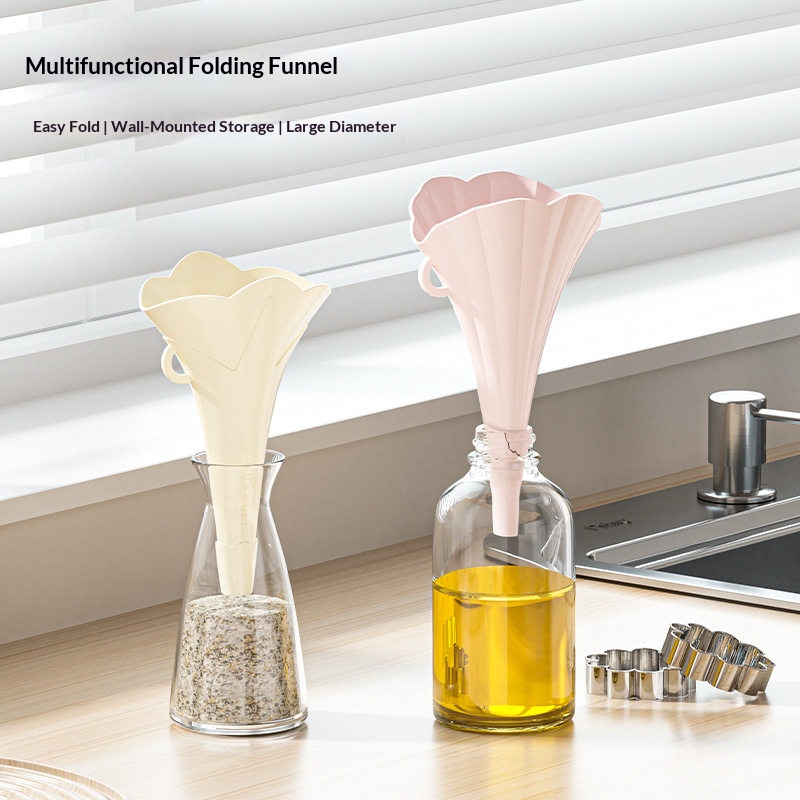 Kitchen Gadgets Small - 2/6 STUKS Voedselveilige Inklapbare Keukentrechter Kleine