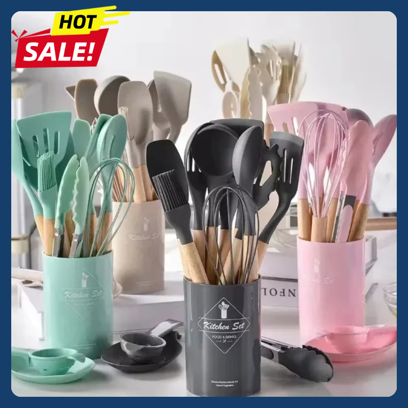 Silicone Spatula Set - 12 Stuks Siliconen Keukengerei Set Non-stick