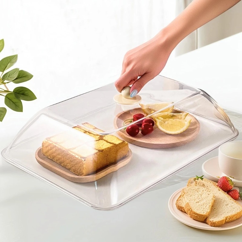 Kitchen Gadgets Best - WORTHBUY Herbruikbare Plastic Voedselafdekking Transparant Stofdicht