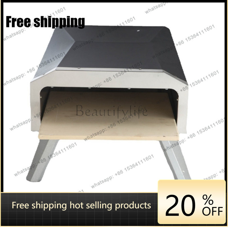 Pizza Stone Baking - Zj.12 inch dubbelwandige gaspizzaoven, snelle commerciële