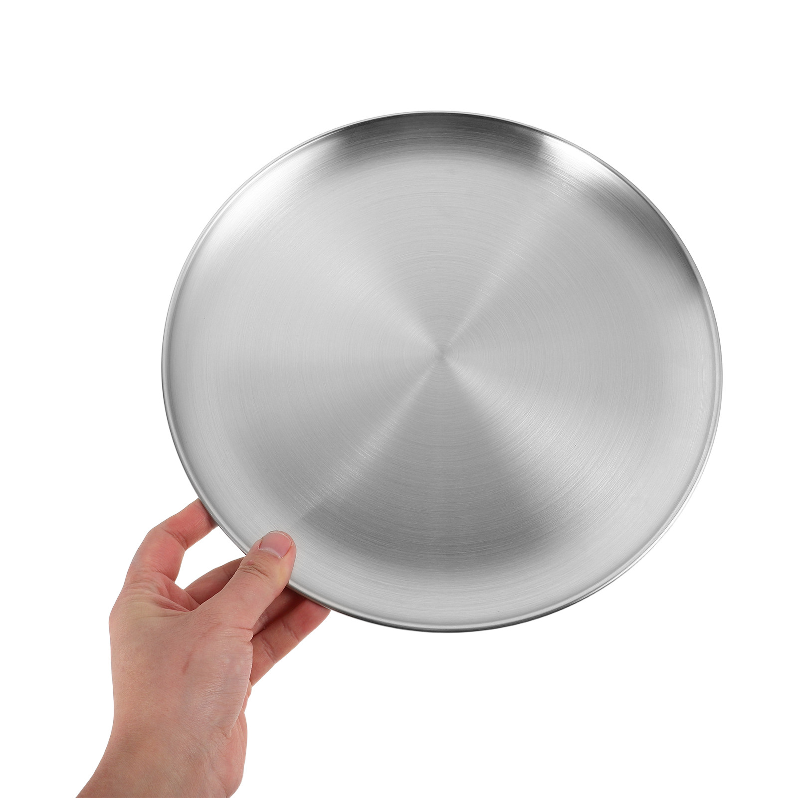 Pizza Stone Baking - 2 stuks roestvrijstalen pizzapan, ronde antiaanbakplaat,