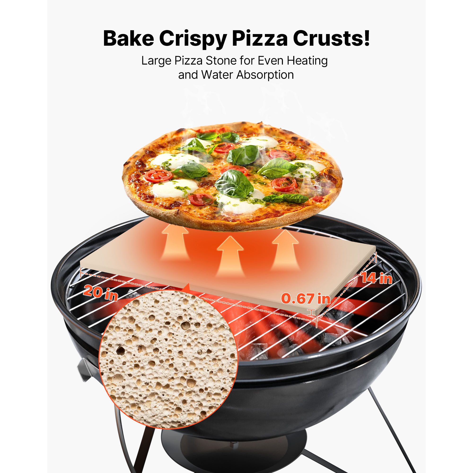 Pizzasteen, 20 x 14 x 0,67 inc - Pizza Stone Baking recensie en prijs