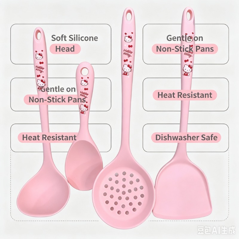 Anime schattige print 4-delige - Silicone Spatula Set recensie en prijs